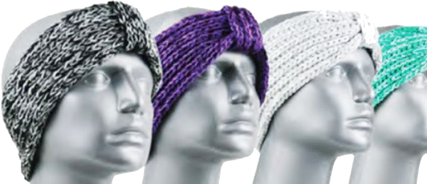 ''ladies Marled Yarn ''''bow Tie''''headband - Girl (1500x628), Png Download