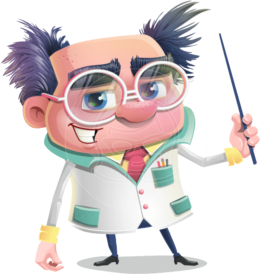 Professor Labcoat - Cartoon (957x1060), Png Download