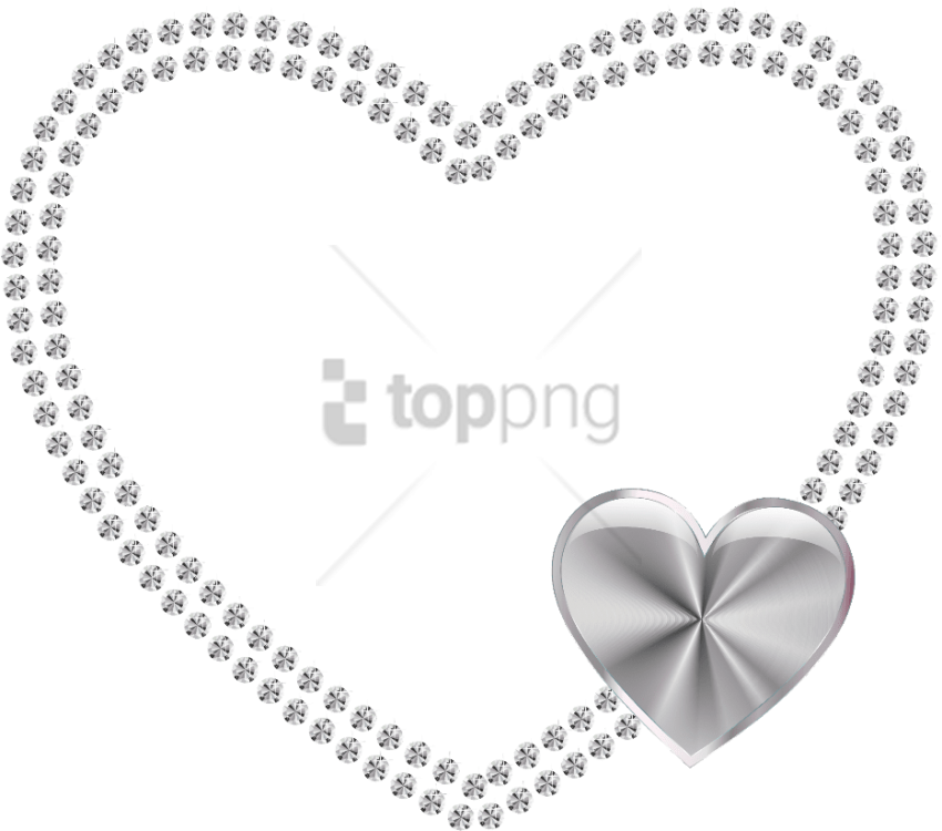 Free Png Diamond Heart Png Image With Transparent Background - Diamond Heart Png (850x750), Png Download