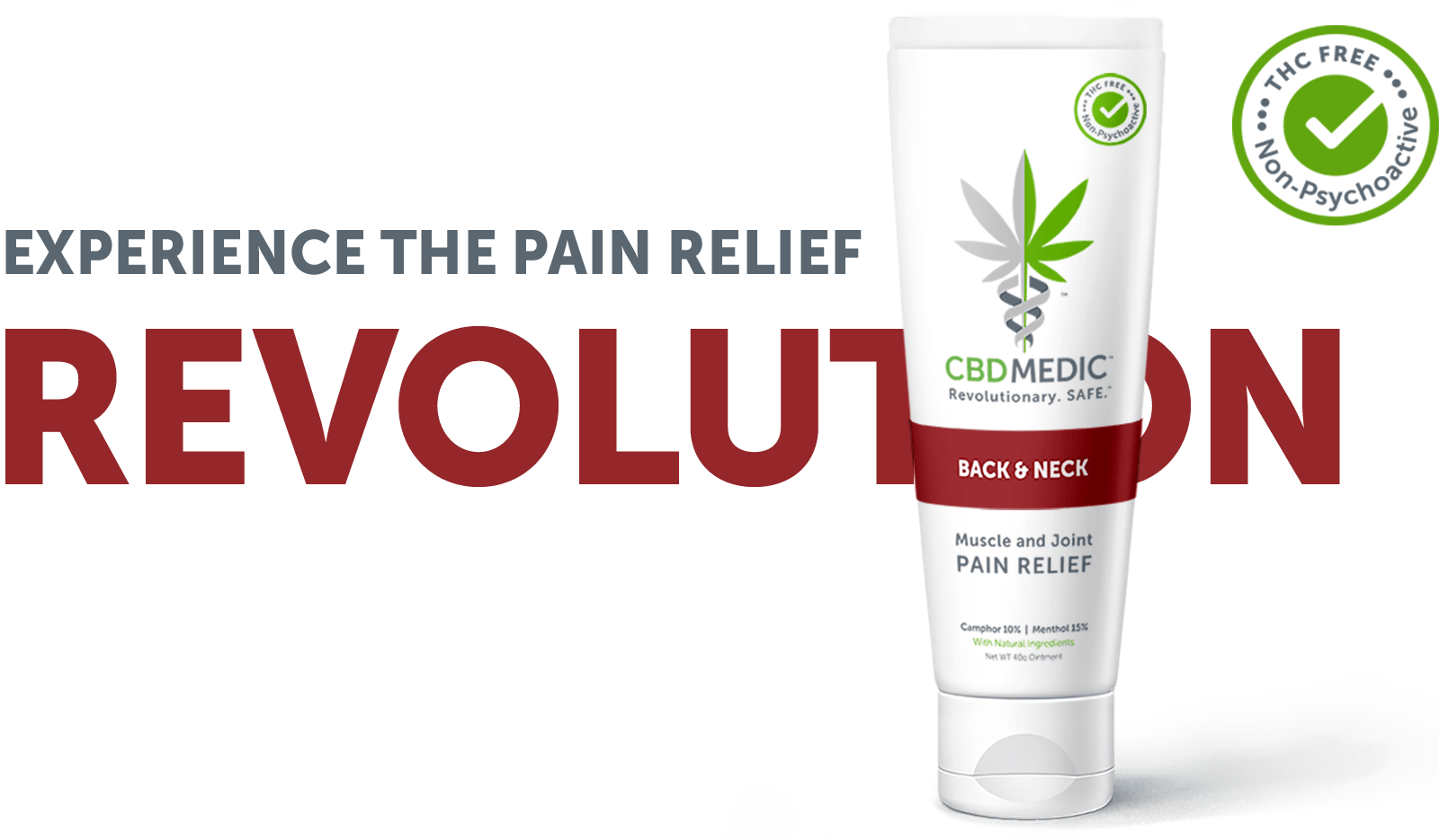 Back & Neck Pain Relief Cream - Hand (1600x935), Png Download