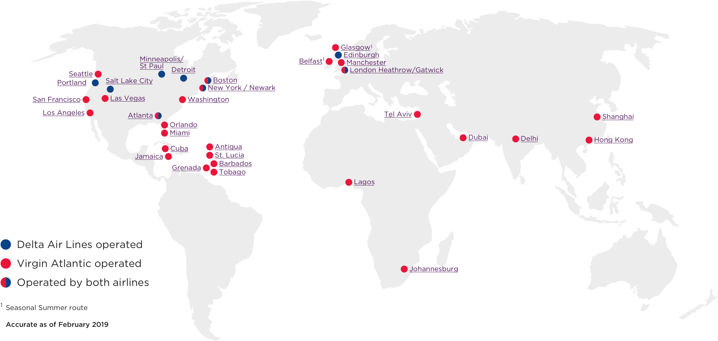 Fly Direct With Virgin Atlantic And Delta Air Lines - Regions Of The World North America (2400x1350), Png Download