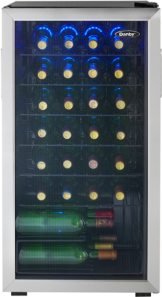 Image For Danby 36 Bottles Wine Cooler - Danby Dwc93blsdb (519x804), Png Download