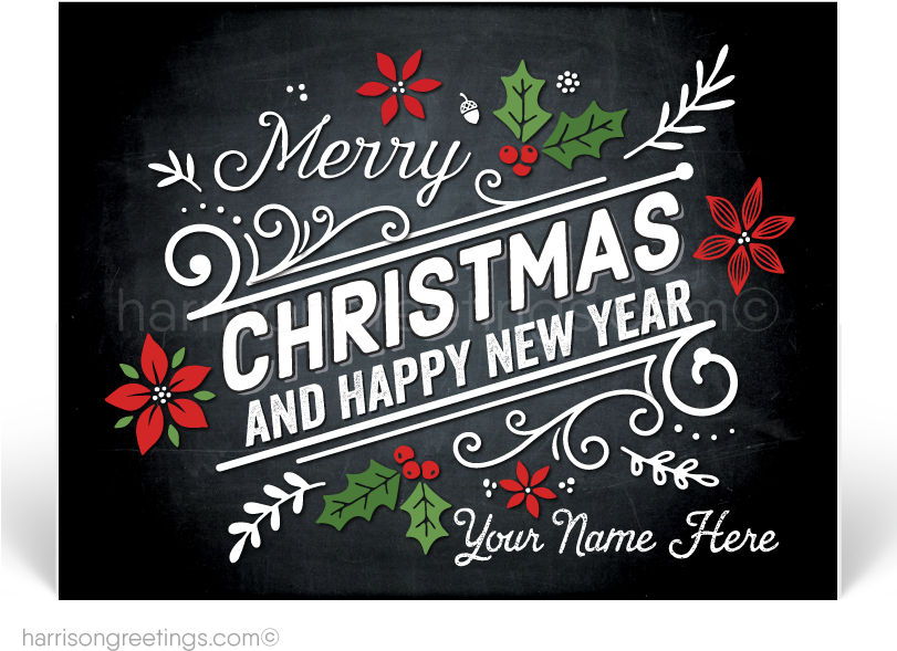 Happy Holidays Postcard For Business - Merry Christmas Card Customers (810x648), Png Download