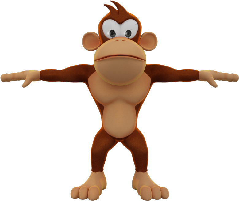 Cartoon Monkey Fotos - Monkey 3d Png (1280x720), Png Download