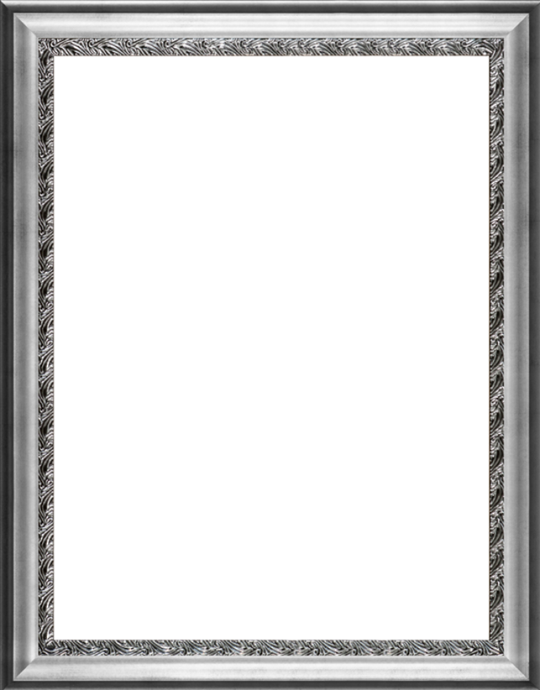 Athenian Silver Wave Custom Stacked Frame - Border (783x1000), Png Download