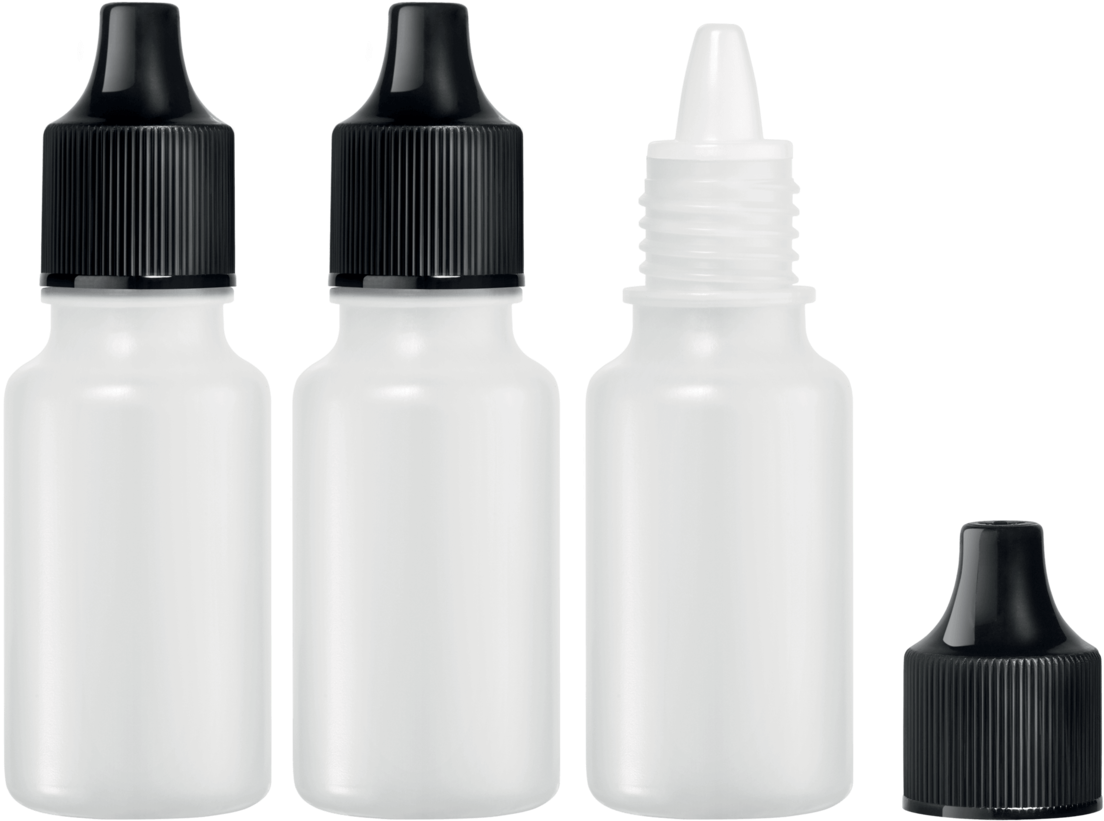 3 Empty Dropper Bottles 10ml - Blank Eye Drop Bottle (1212x1212), Png Download