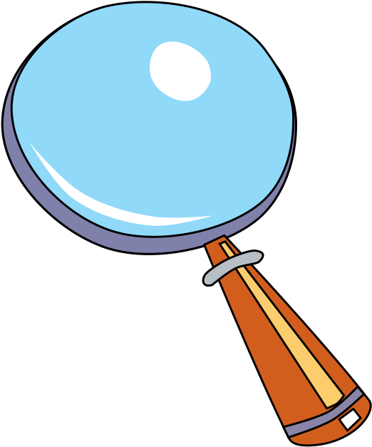 Clipart Of Glass, Magnifying Glass The And Magnifying - Circle (627x697), Png Download