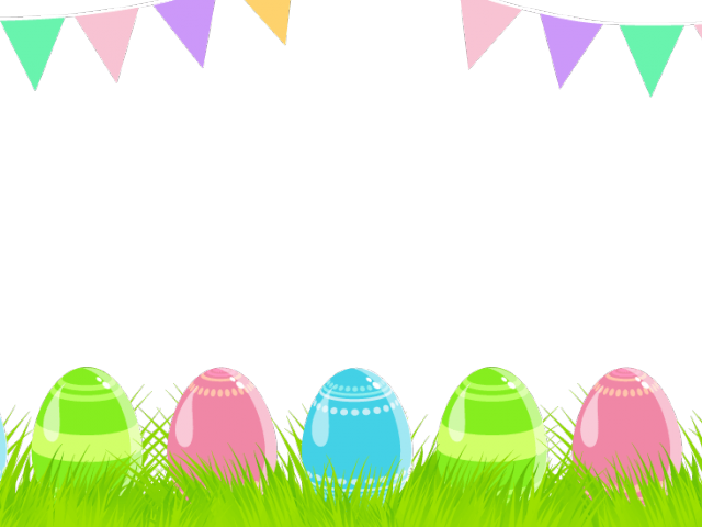 Easter Eggs Clipart Banner - Easter Clip Art Banner (640x480), Png Download