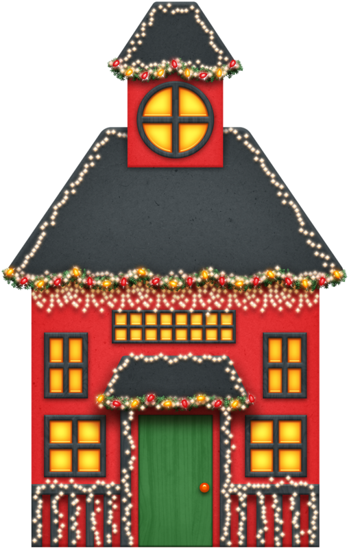 Casas & Transportes Winter Christmas, Christmas Lights, - House (509x800), Png Download