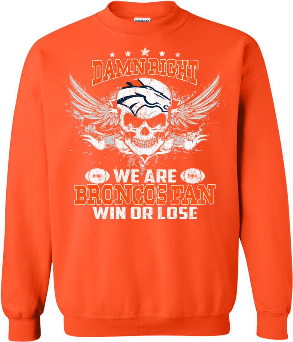Denver Broncos - Crew Neck (1155x1155), Png Download