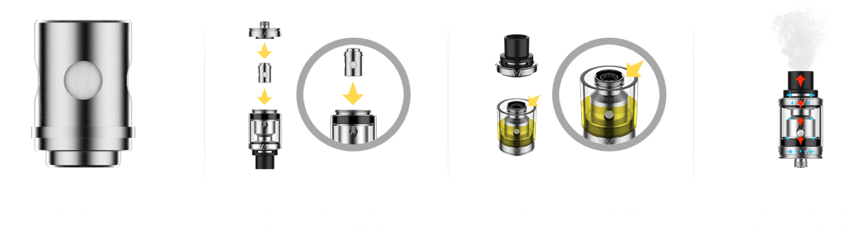 How To Fill The Veco Tank Juice - Vaporesso Drizzle Tank (1254x355), Png Download