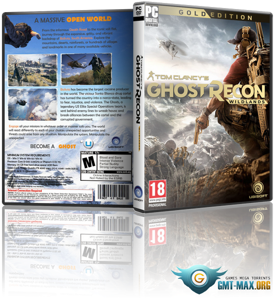Tom Clancy's Ghost Recon - Tom Clancy's Ghost Recon Wildlands Back Cover (543x596), Png Download