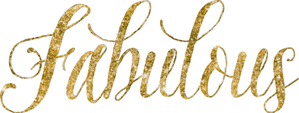 #fabulous #fabuloso #fabulosa #gold #glitter #word - Fabulous Gold Transparent (1024x389), Png Download