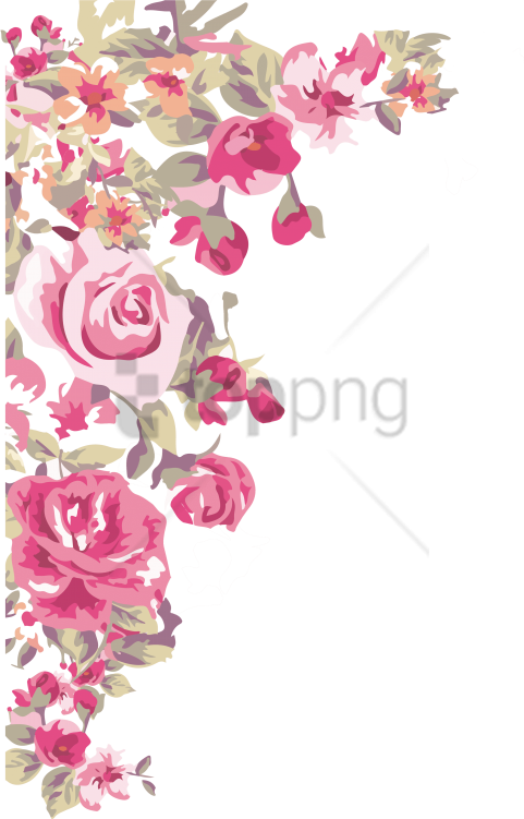 Free Png Border Design Corner Flower Png Image With - Flower Corner Border Png (481x751), Png Download