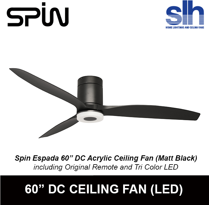 Spin Espada 60" Designer Dc Ceiling Fan - Ceiling Fan (700x700), Png Download