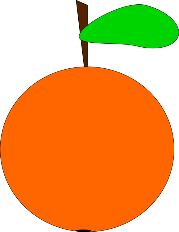 Orange Juice Cartoon Mandarin Orange Fruit - Bottled Water Free Day (578x750), Png Download