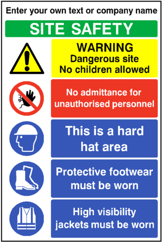 Construction Site Safety Sign Boards (600x600), Png Download