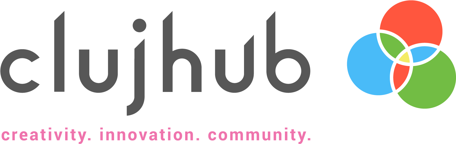 Clujhub New Logo Usage 01 Horizontal Pozitive Color - Graphic Design (2481x2473), Png Download