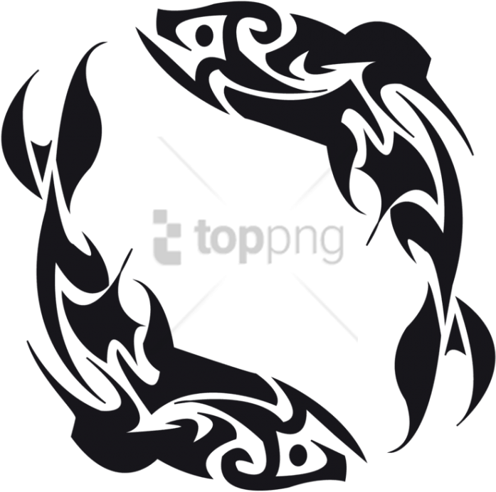 Free Png Double Koi Fish Tattoo Png Image With Transparent - Tribal Fish Tattoo Design (850x751), Png Download