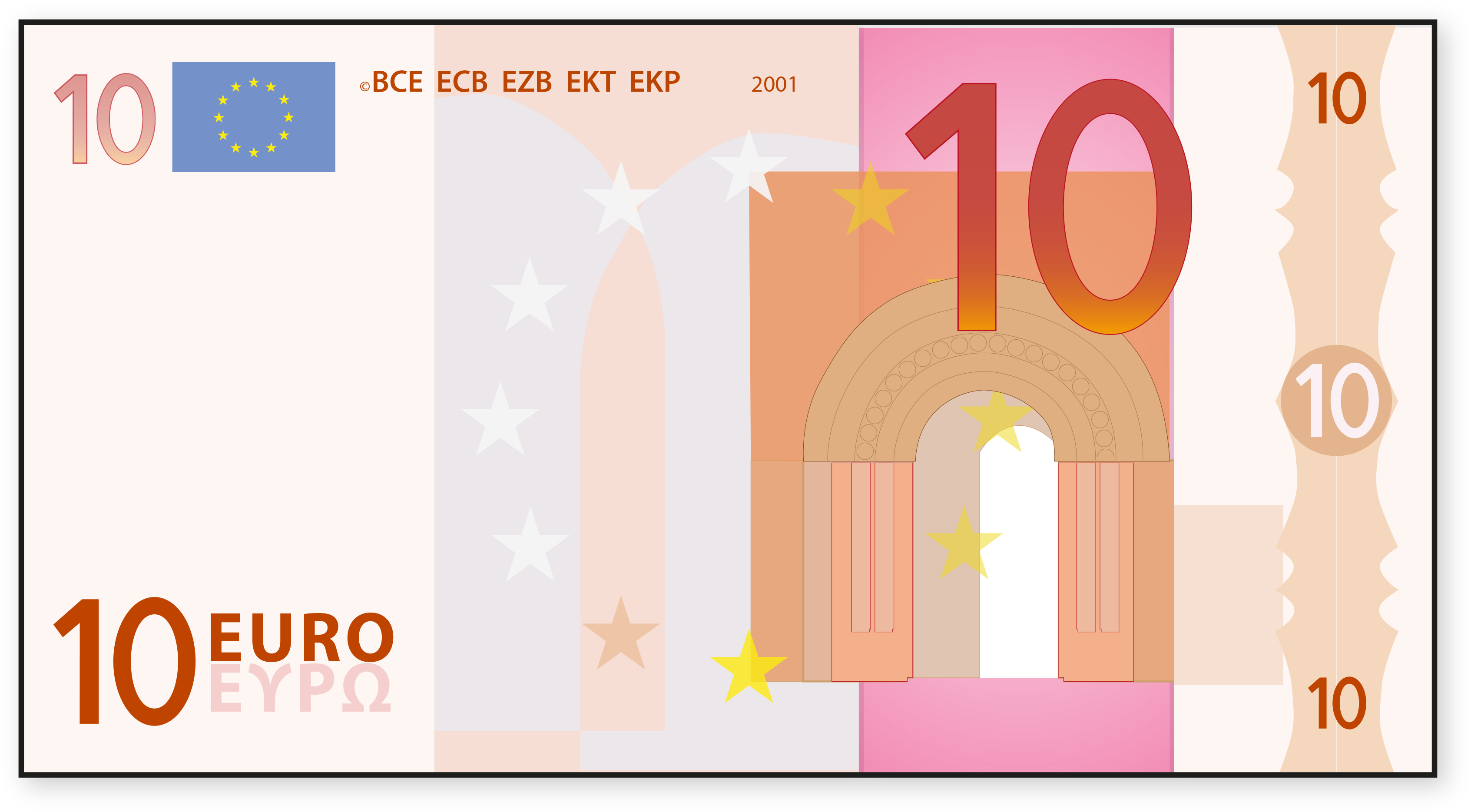 Billete 10 Euros Png - Graphic Design (3508x2480), Png Download