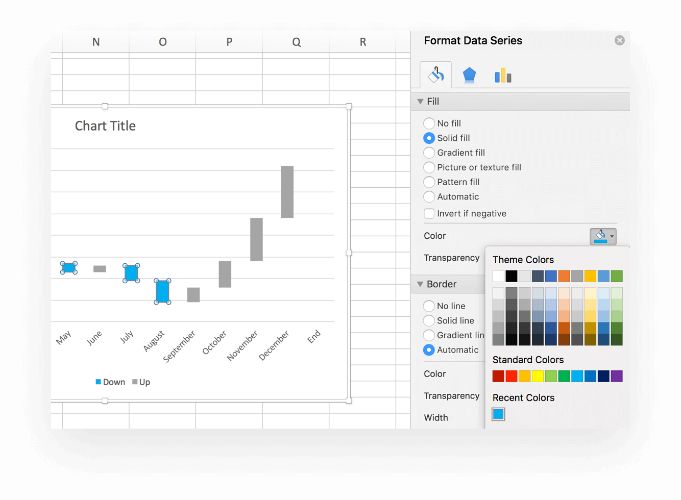 Do The Same With The Line Option In The Left Menu - Gantt Chart Template Excel (1334x980), Png Download