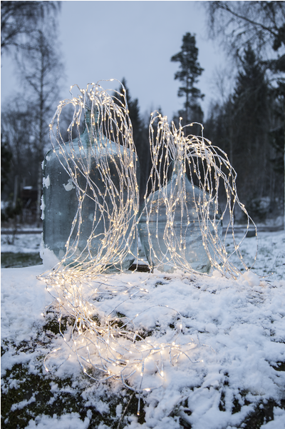 Cluster Lights Waterfall - Snow (600x600), Png Download