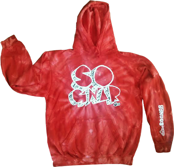 Bubble Gum Red Tie-dye Pullover Hoodie - Hoodie (648x648), Png Download