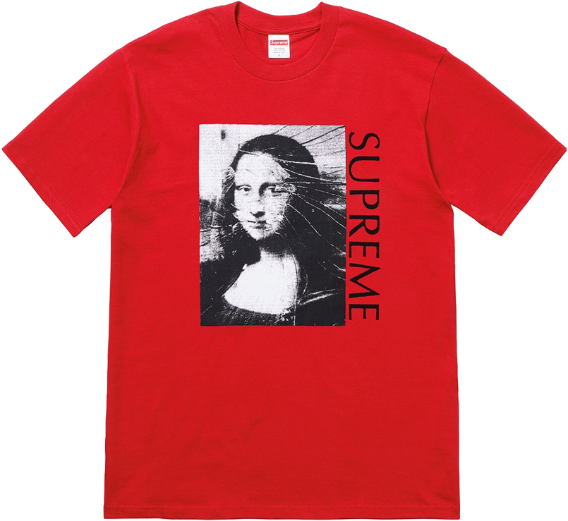 Supreme Mona Lisa Tee Red - Supreme Mona Lisa Blue (1024x768), Png Download
