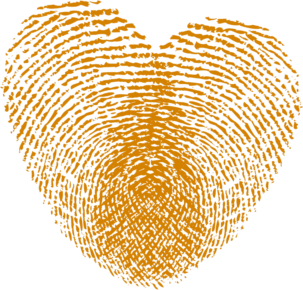 Fingerprint Heart - Heart Fingerprint (1024x992), Png Download