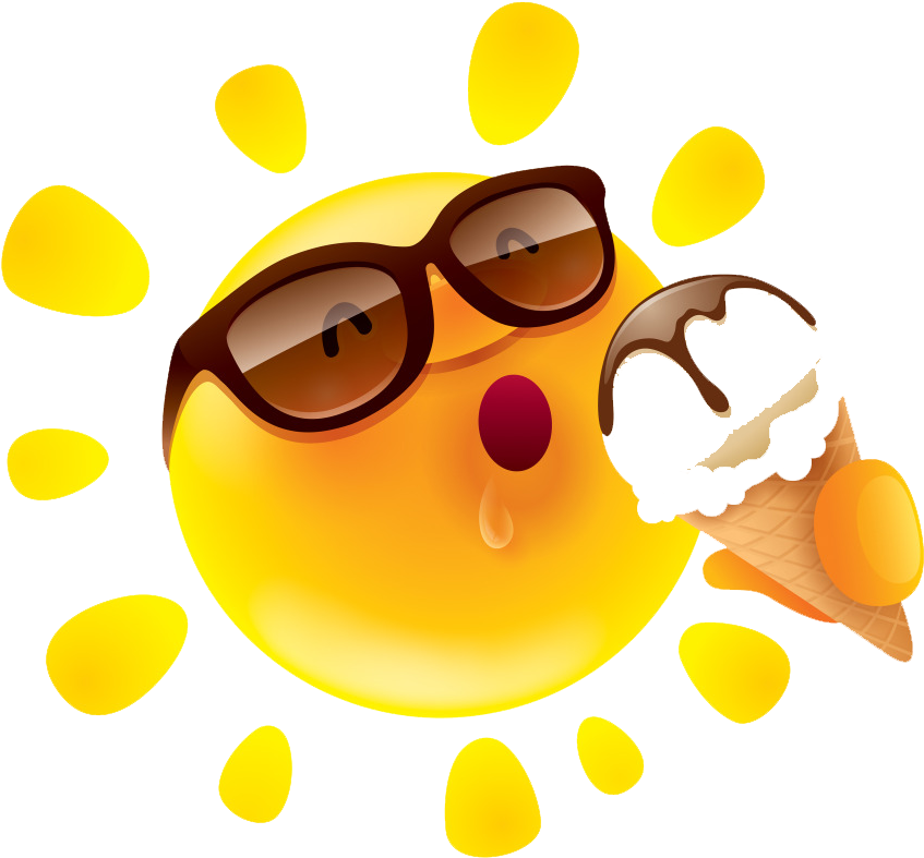 Eating Sun Ice Royalty-free Cartoon Cream Clipart - Sun Ice Cream Png (1024x1024), Png Download