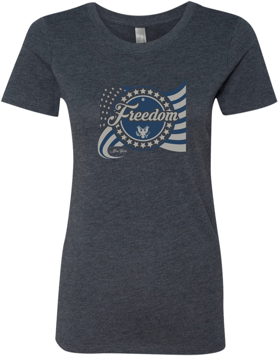 Blue Freedom Texture Distressed Nl6710 Next Level Ladies' - T-shirt (1155x1155), Png Download