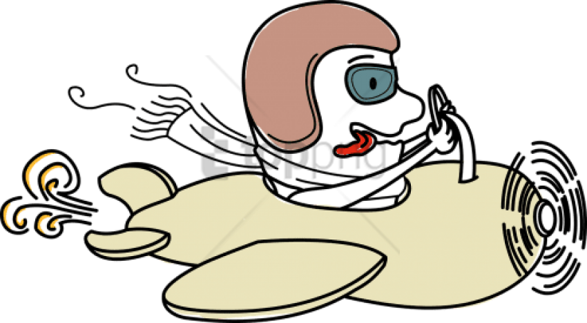 Free Png Caricaturas De Avion Comercial Png Image With - Cartoon Plane Flying In The Sky (850x468), Png Download