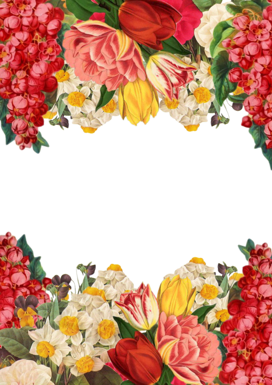 Bouquetflower Frame Background Vintage Roses Bouquet - Flor Fundos Para Frases (548x775), Png Download