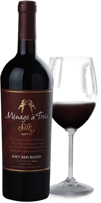 Ménage À Trois Silk Red Blend - Red Blend Wine (500x800), Png Download