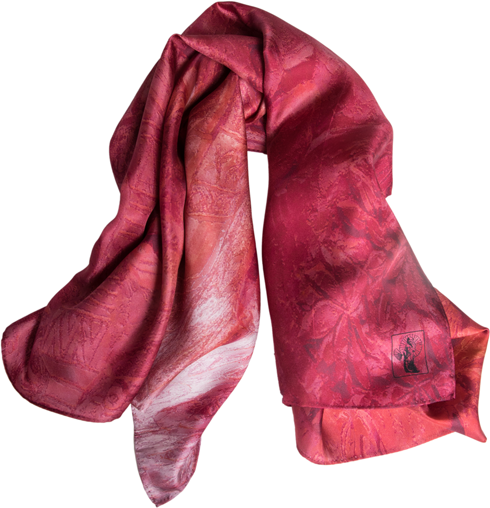 Silk Scarves With A Story - Scarf (1000x1037), Png Download