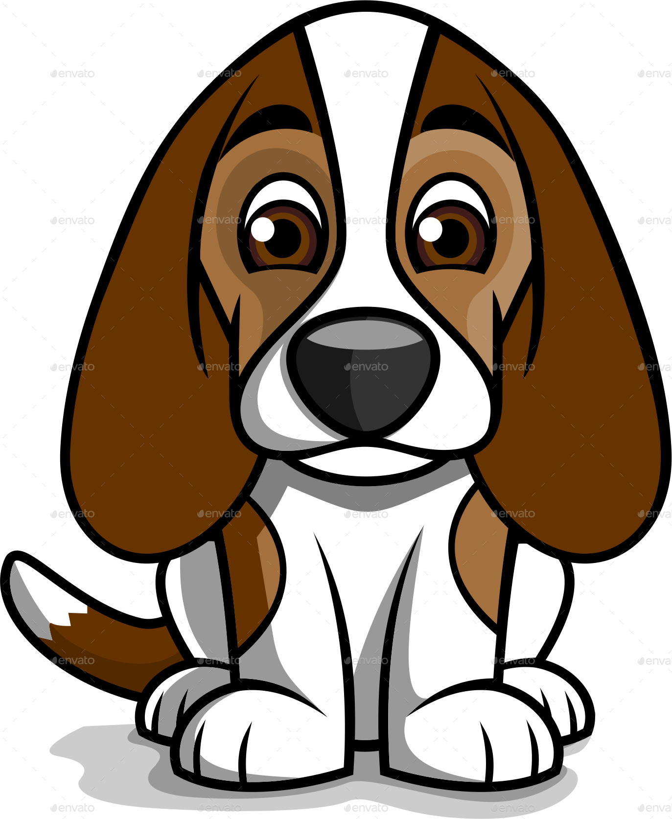 Dog Beagle1 - Harrier (1373x1673), Png Download