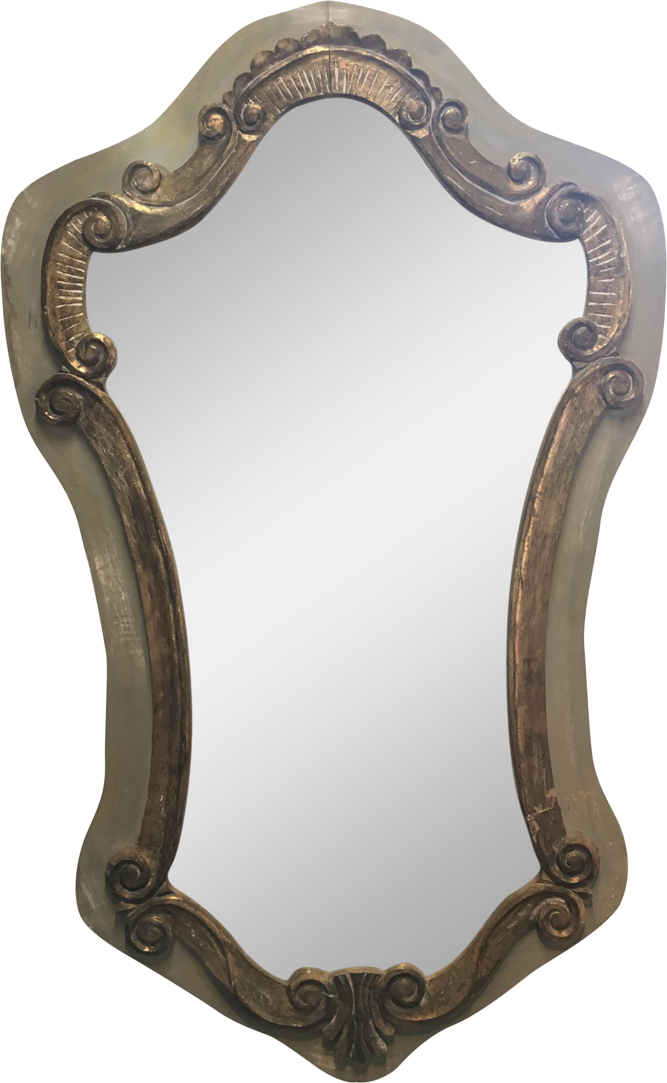 Large Rococo Gilt Ornate Mirror On Chairish - Antique (2591x4206), Png Download