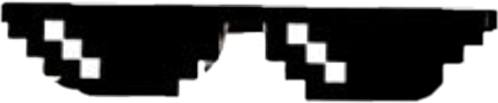 Deal With It Sunglasses (708x147), Png Download