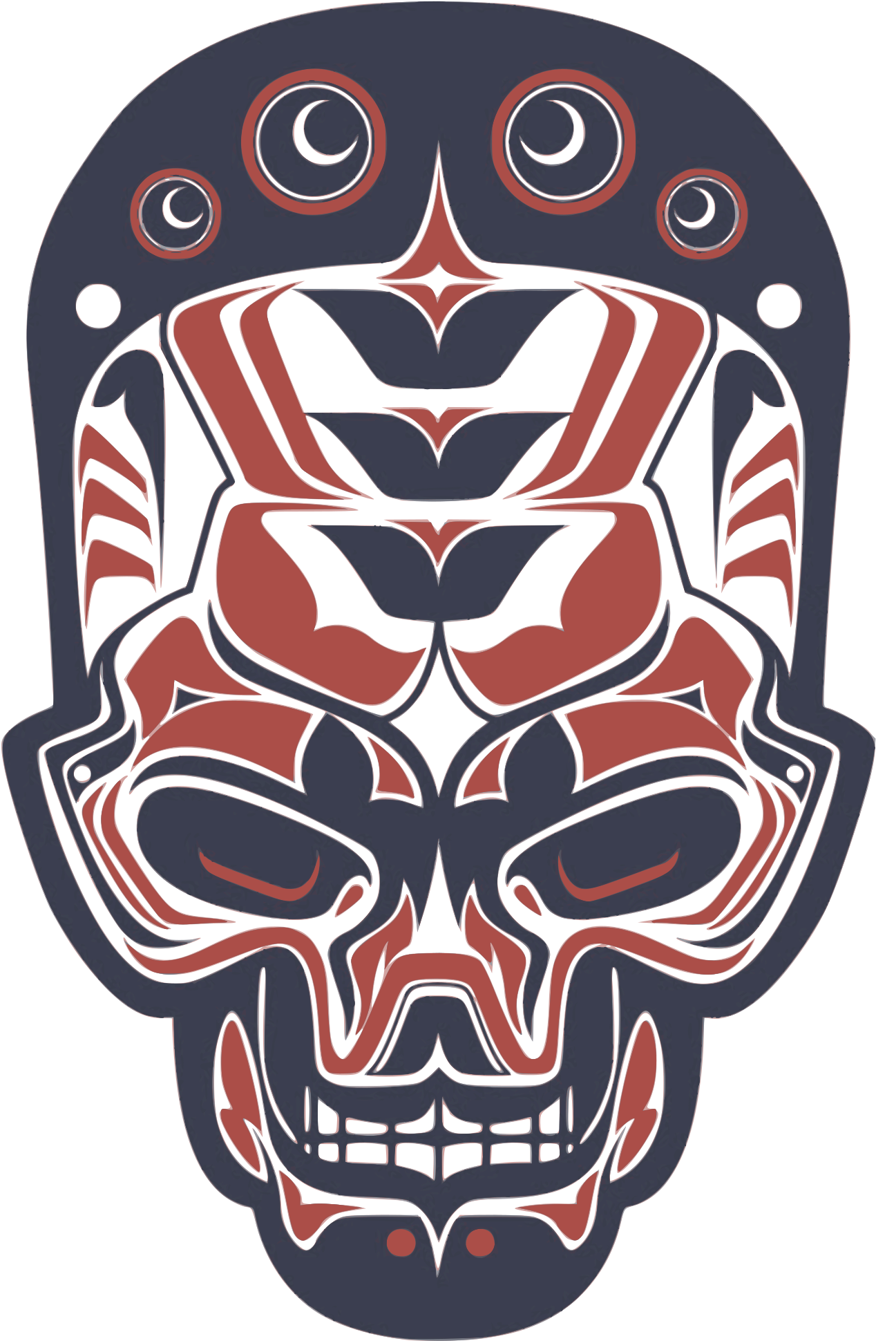 Free Indian Skull Cliparts, Download Free Clip Art, - Haida People Art (1697x2400), Png Download