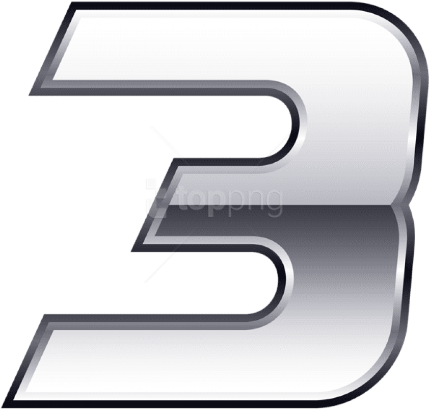 Free Png Download Silver Number Three Clipart Png Photo - Metallic Number Clipart Png (850x804), Png Download