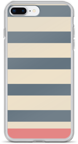 Grey Tan And Salmon Stripe Iphone Case - Mobile Phone Case (600x600), Png Download