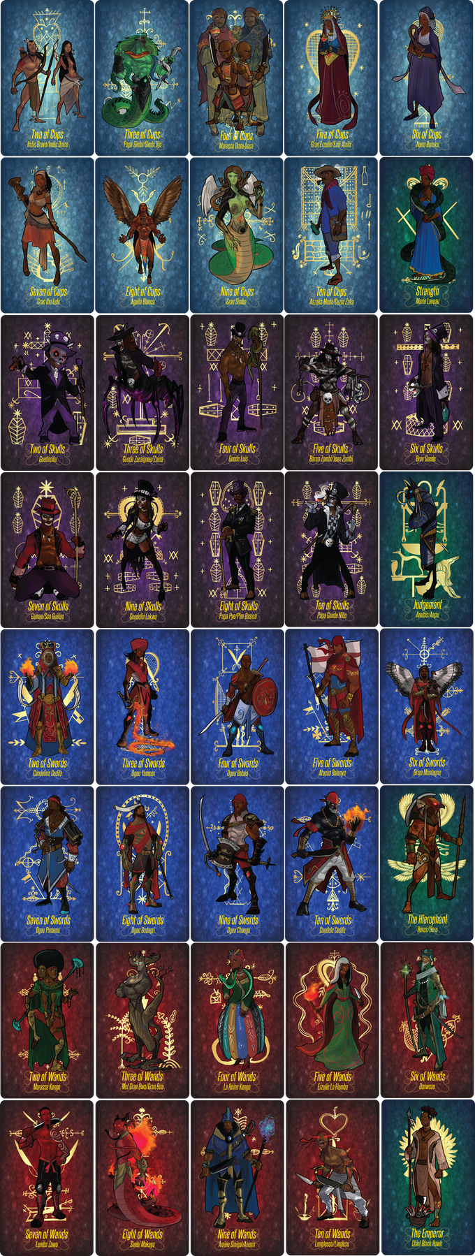 Espiritismo Vudu Art Cards Extended Campaign By - Tarot Vudu (680x1798), Png Download