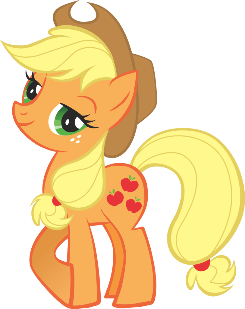 Applejack, Castle Creator, Official, Safe, Simple Background, - My Little Pony Png Applejack (813x1024), Png Download