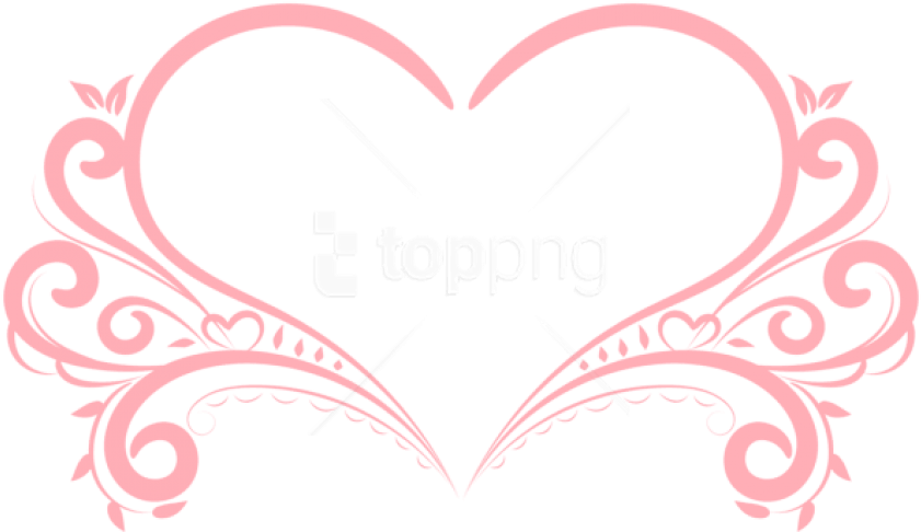 Free Png Heart Decorative Png - Heart Decoration Png (850x491), Png Download
