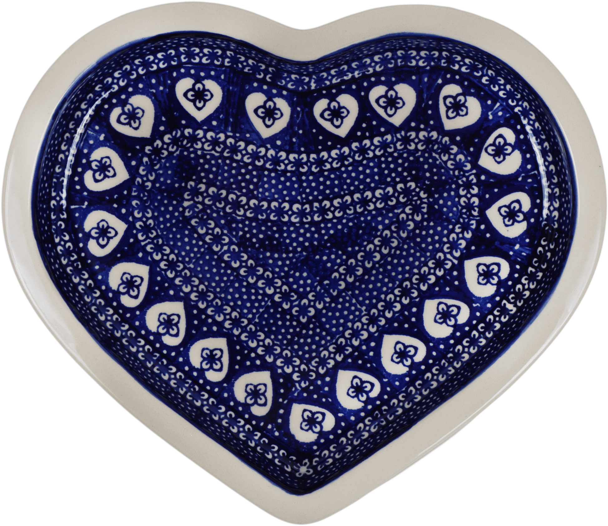 Heart Plate - Blue And White Porcelain (2048x1765), Png Download