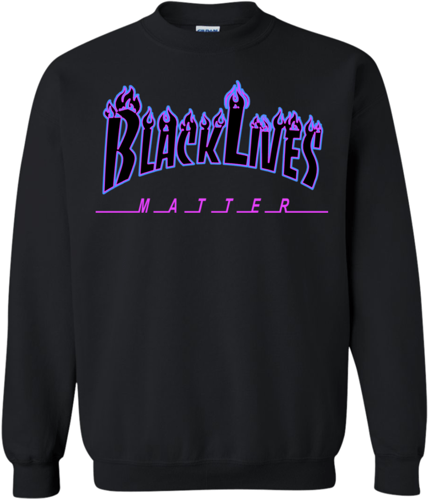 Blm Flame Purple And Black Hoodie Crewneck Party - Mustang Christmas Sweater (1024x1024), Png Download