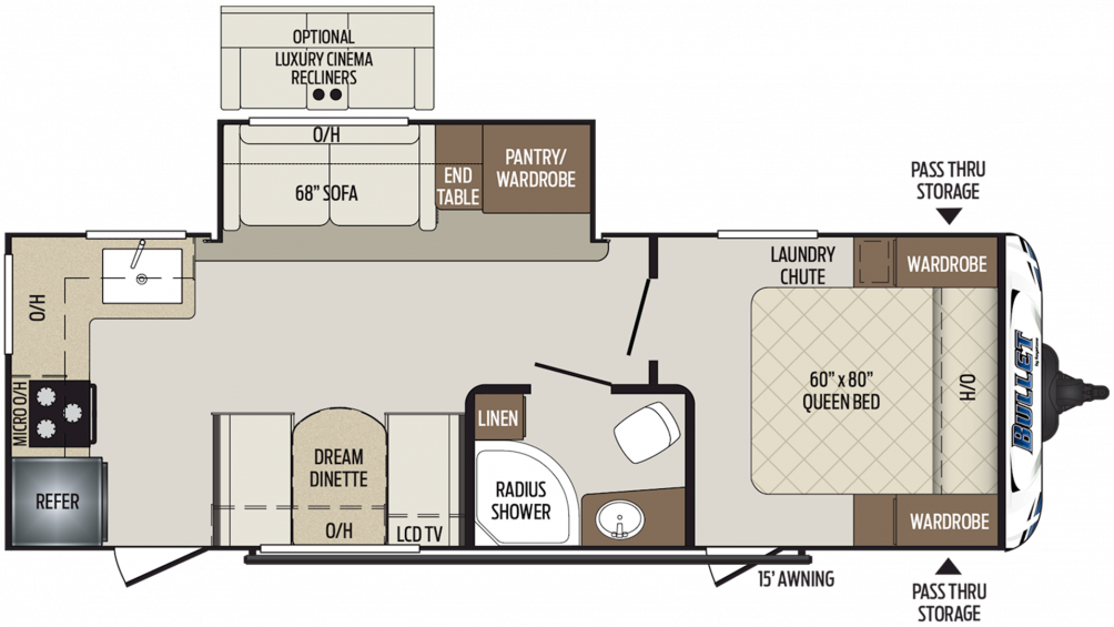 2019 Bullet 248rks Floor Plan Img (1004x565), Png Download