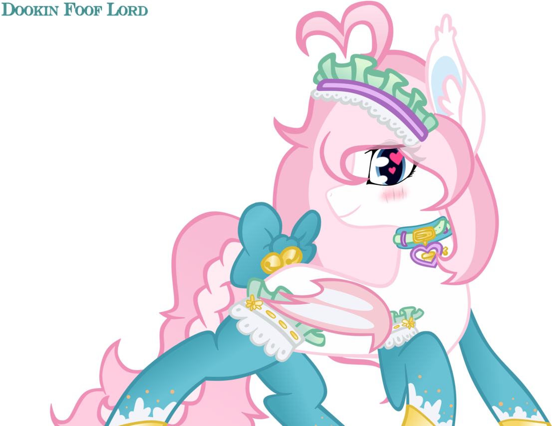 Dookin, Bat Pony, Bat Pony Oc, Blushing, Bow, Clothes, - Cartoon (1280x853), Png Download