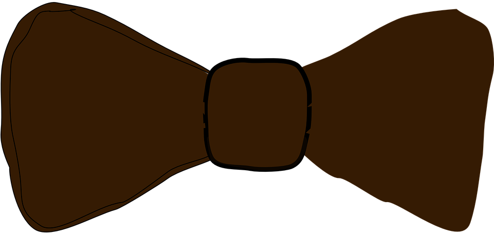Corbata De Moño Png - Brown Bow Tie Clipart (960x480), Png Download