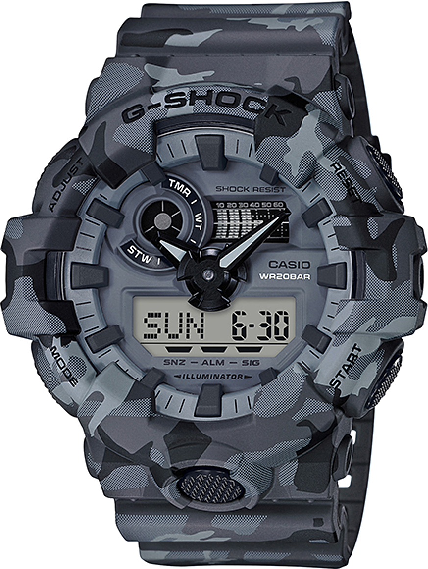 Ga 700cm 8adr - G Shock Ga 700cm Camouflage Gray (1200x1200), Png Download